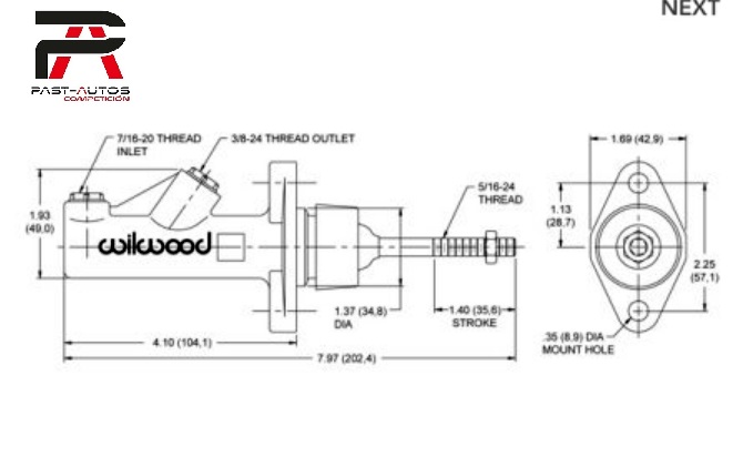 Bomba de freno Wilwood 0.750